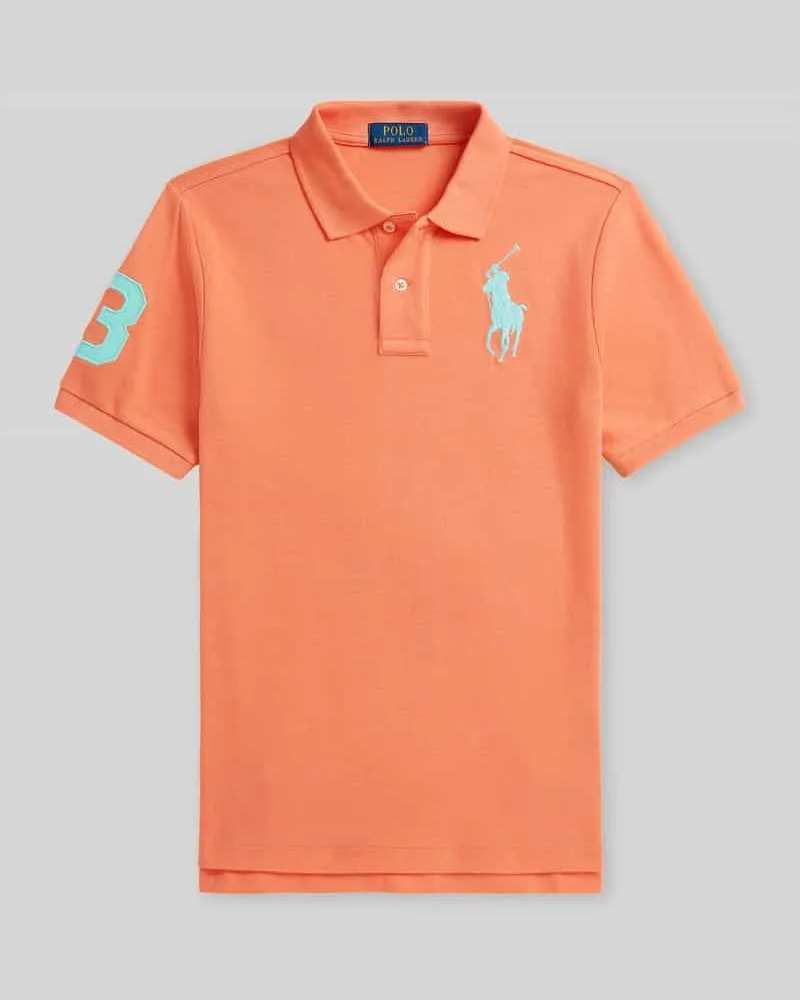 Ralph Lauren Regular Fit Poloshirt aus reiner Baumwolle mit Logo-Stitching Orange