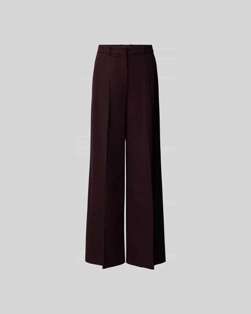 Joseph Wide Fit Stoffhose aus Woll-Mix Bordeaux