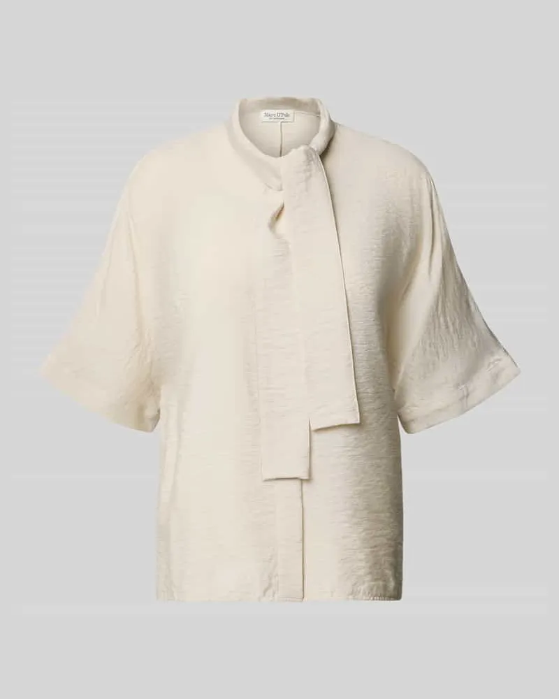 Marc O'Polo Relaxed Fit Schluppenbluse aus Viskose-Mix Stein