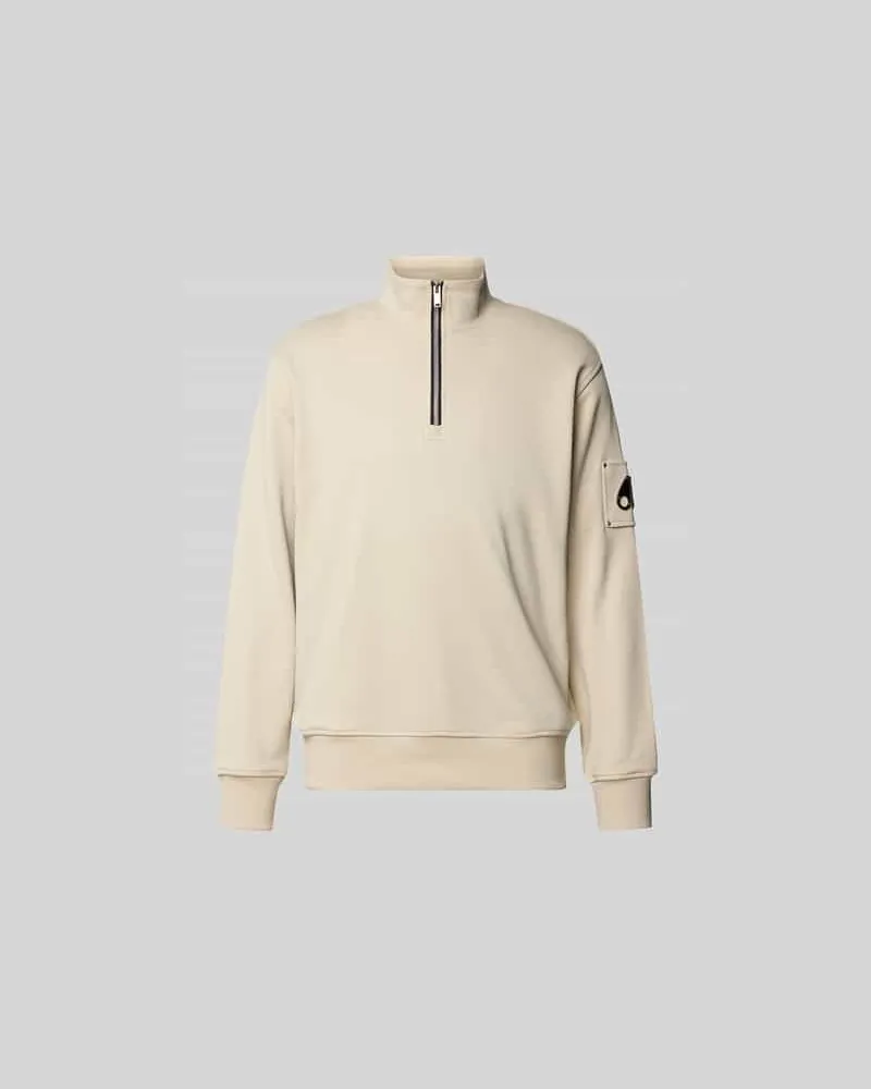 Moose Knuckles Sweatshirt mit Label-Detail Offwhite