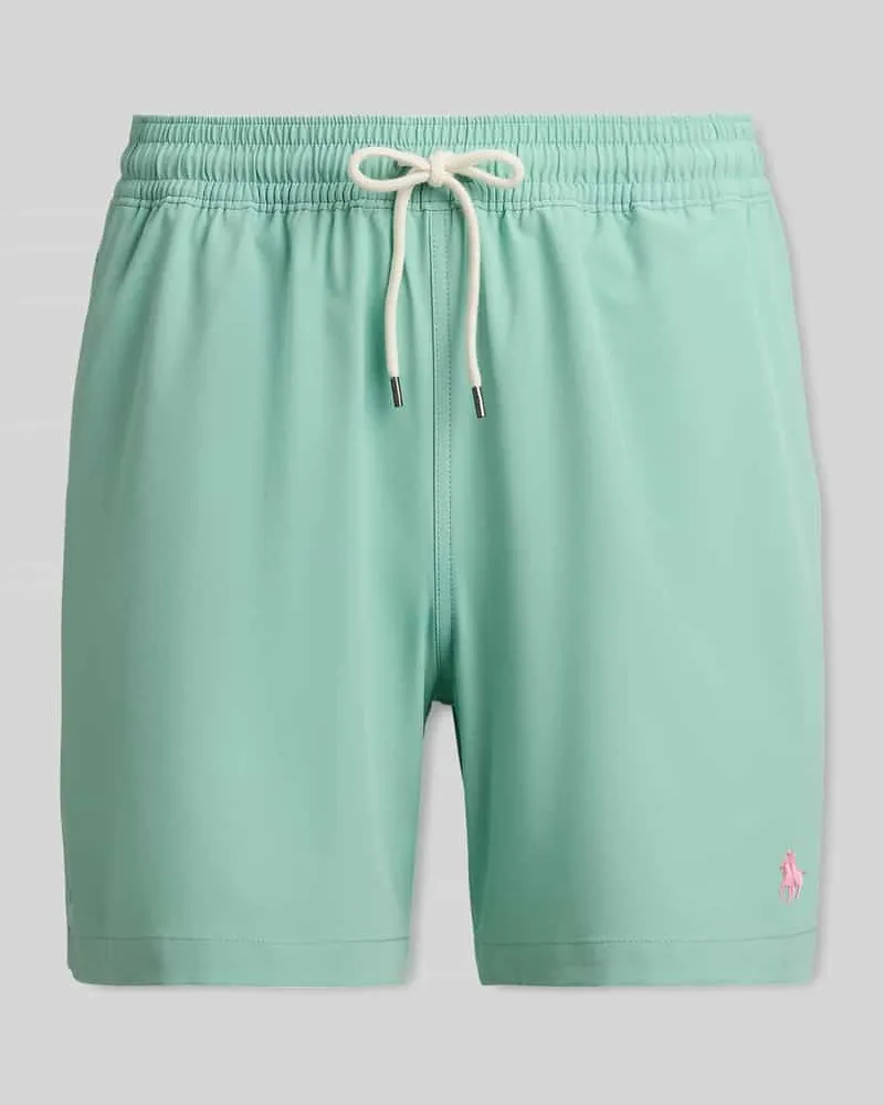 Ralph Lauren Badeshorts mit Logo-Stitching Modell 'TRAVELER Mint