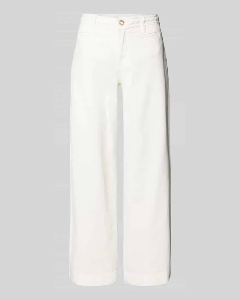 Guess Wide Leg Jeans mit Paspeltaschen Modell 'ZOYA Weiss