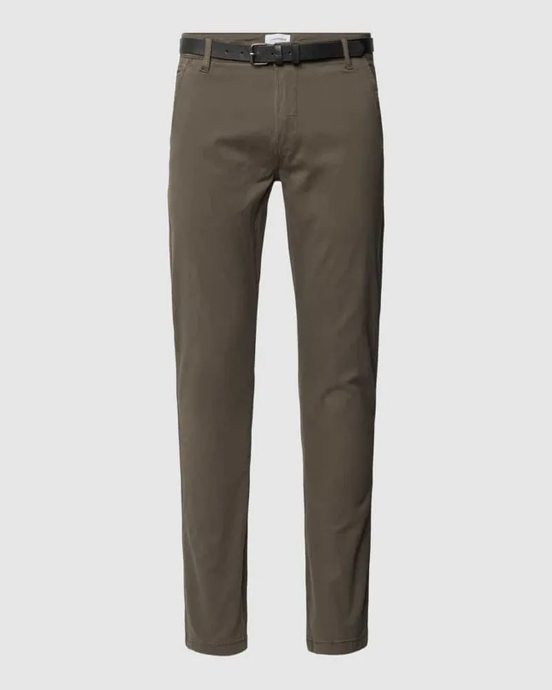 Lindbergh Classic Fit Chino mit Gesäßtaschen Oliv