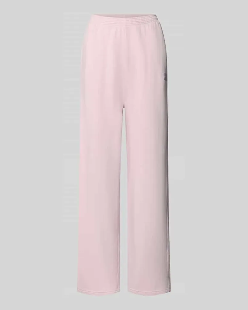 American Vintage Sweatpants aus reiner Baumwolle mit Logo-Print Modell 'PLIZZY Hellrosa