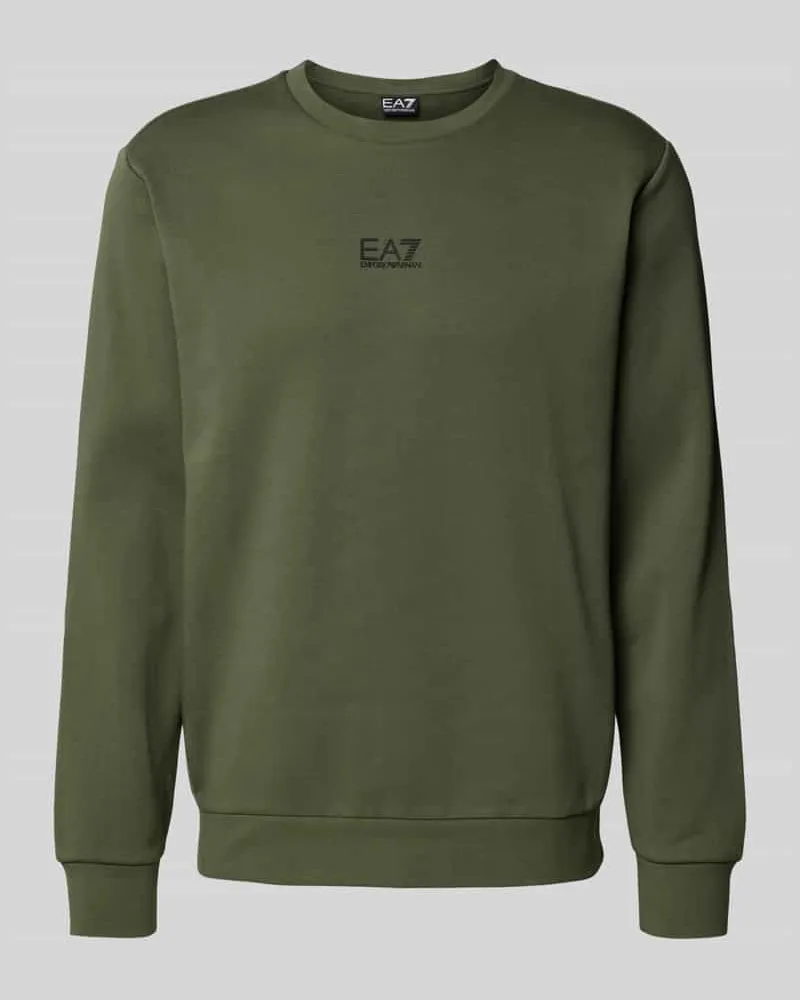 EA7 Sweatshirt mit Label-Detail Grass