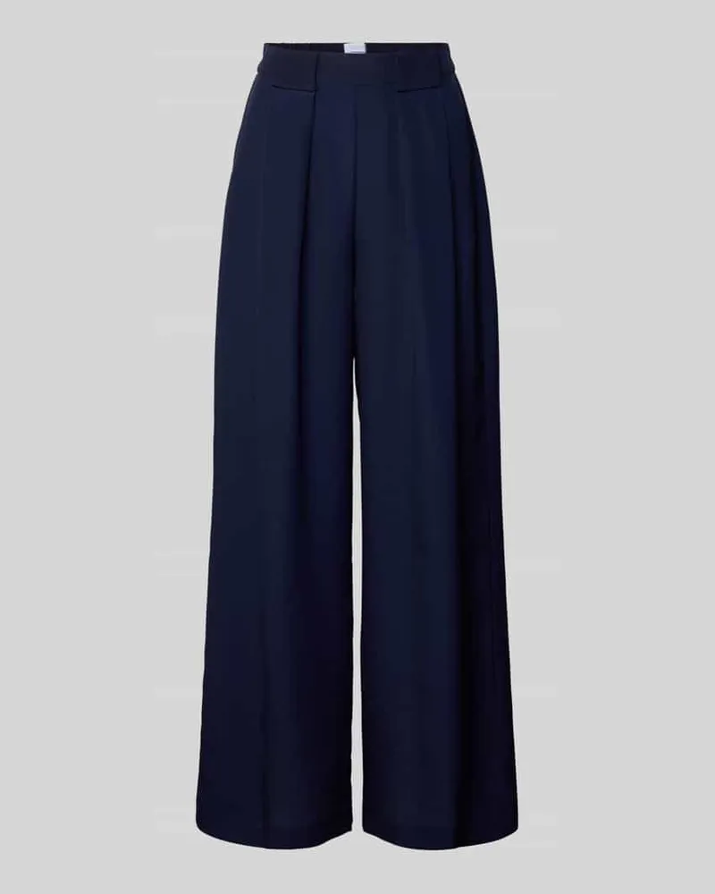 Rich&Royal Wide Leg Hose mit elastischem Bund Marine