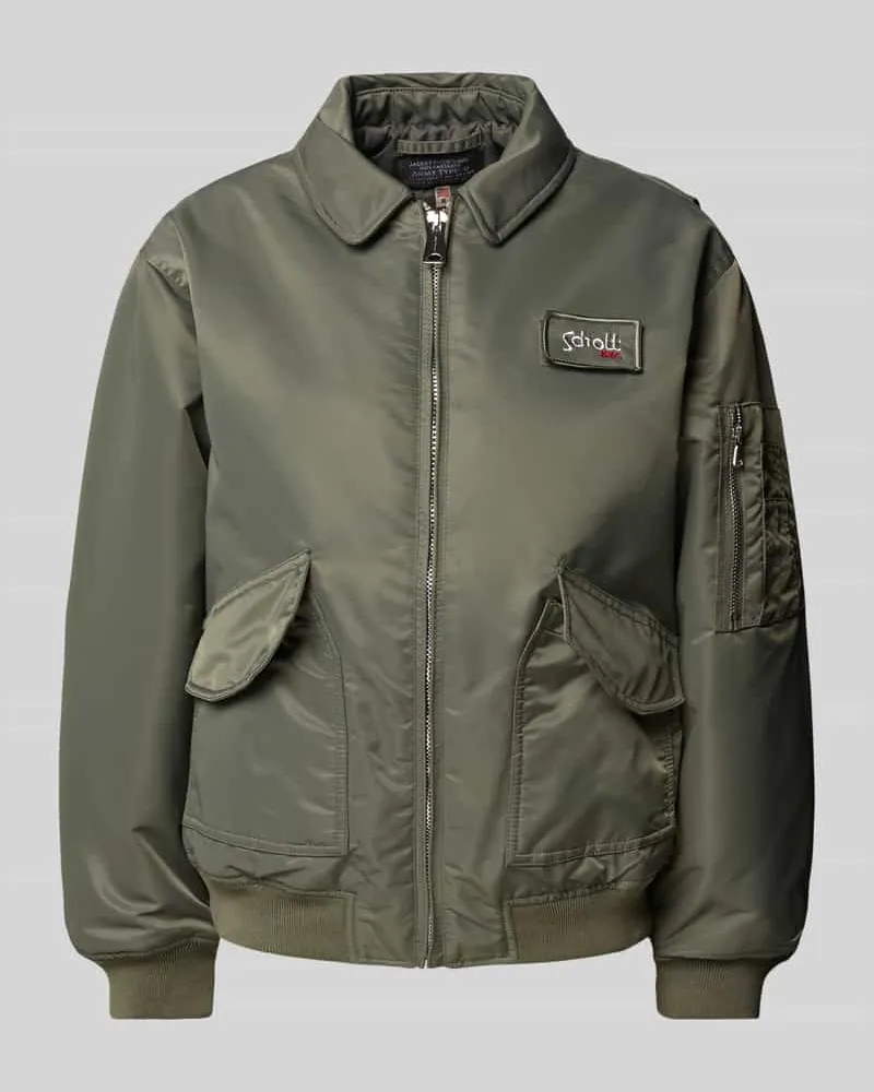 Schott N.Y.C Blouson mit Label-Patch Modell 'DAN Khaki
