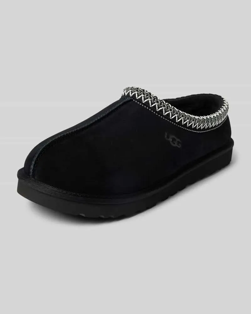 UGG Hausschuhe mit Bordüre Black