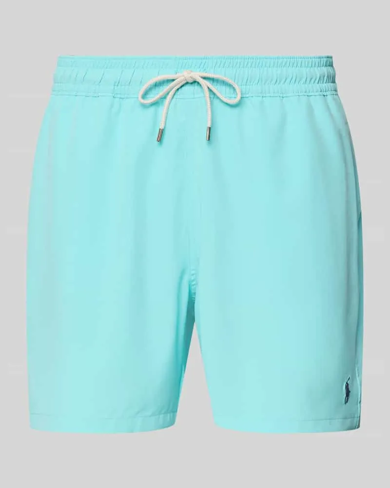 Ralph Lauren Badehose mit Mesh-Einsatz Hellblau