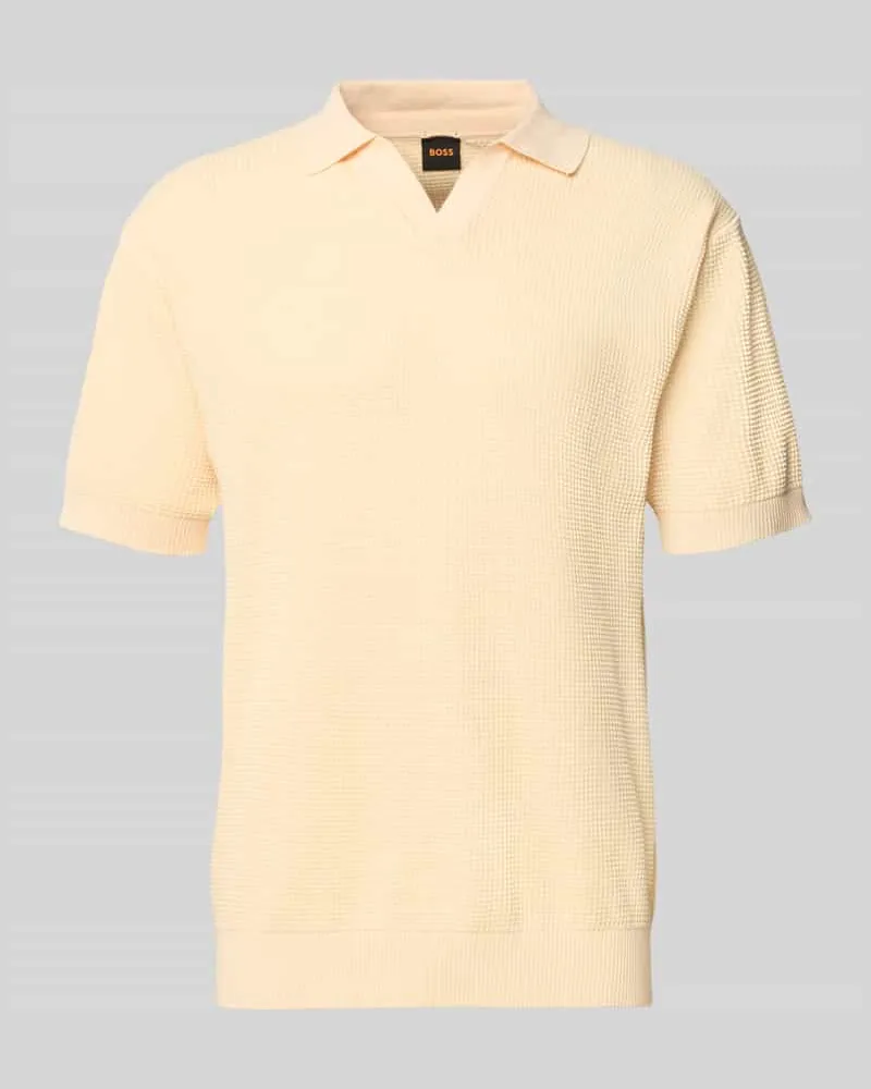 HUGO BOSS Regular Fit Poloshirt aus reiner Baumwolle Modell 'KOCELLO Apricot