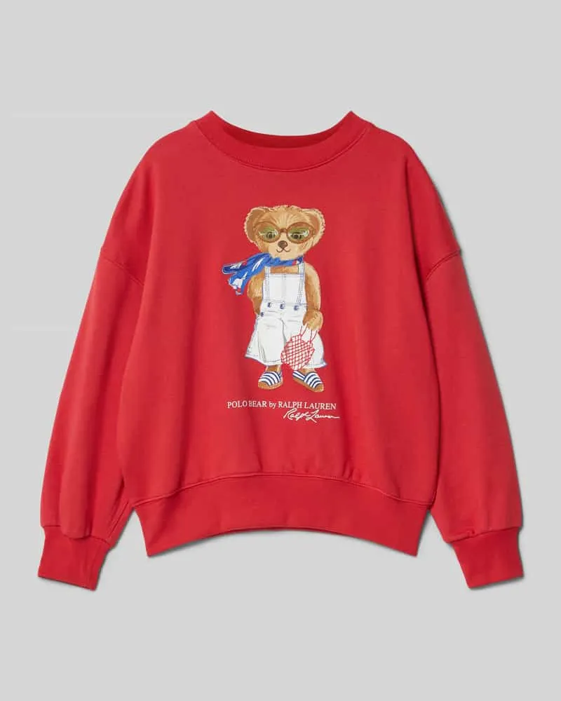 Ralph Lauren Sweatshirt mit Polo Bear Print Rot