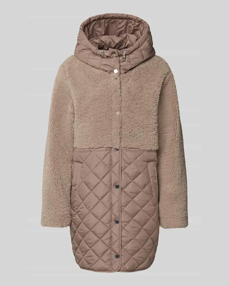 White Label Steppjacke mit Fleece und Eingrifftaschen Taupe