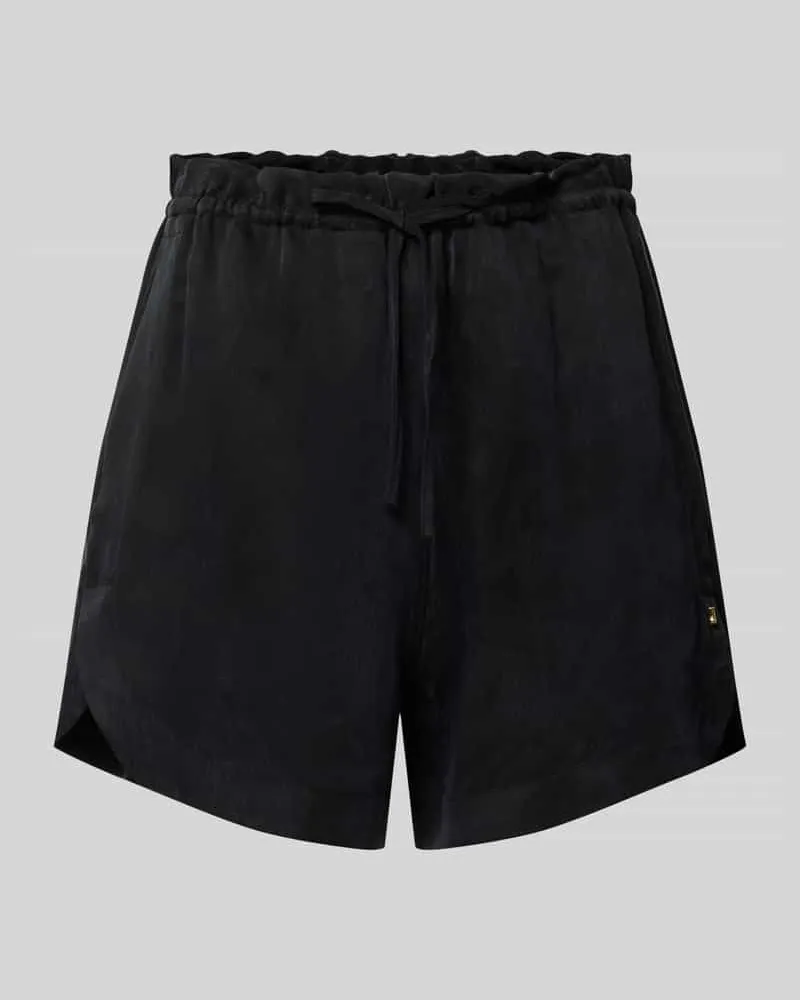 HUGO BOSS Loose Fit Shorts mit Label-Applikation Modell 'HERMIONE-1 Black
