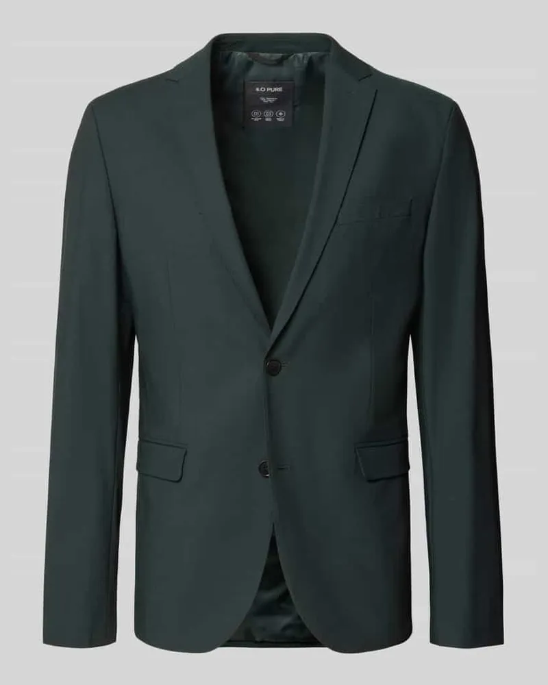 S.Oliver Slim Fit Sakko mit Viskose-Anteil Modell 'PURE Dunkelgruen