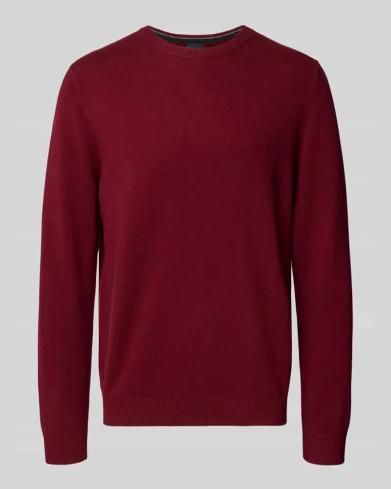 Christian Berg Regular Fit Kaschmirpullover mit Rundhalsausschnitt Bordeaux