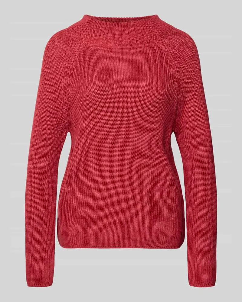 monari Regular Fit Pullover in Strick-Optik Modell 'Basic Rot