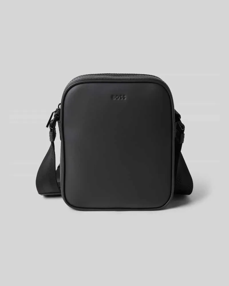 HUGO BOSS Umhängetasche aus echtem Rindsleder Modell 'NEW CROSSTOWN Black