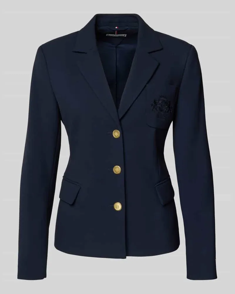 Tommy Hilfiger Shaped Fit Blazer mit Viskose-Anteil Modell 'PUNTO Marine