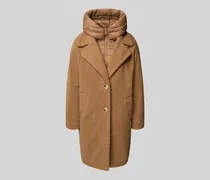 Teddy-Mantel mit Steppeinsatz und Knopfverschluss