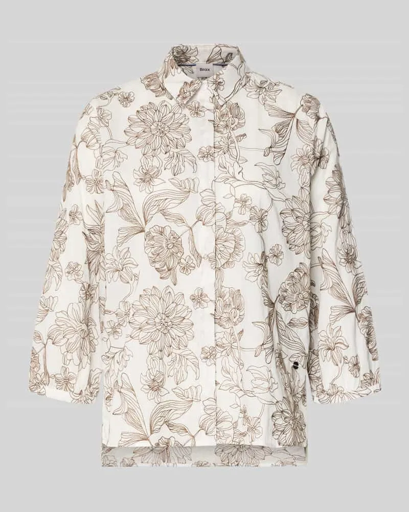 Brax Regular Fit Hemdbluse aus reiner Baumwolle Modell 'VIKI Hellbraun