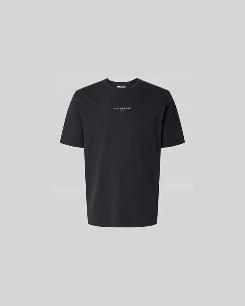 Kitsuné Regular Fit T-Shirt aus Baumwolle Black