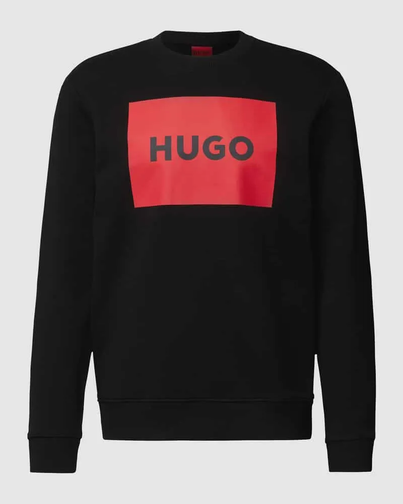 HUGO BOSS Sweatshirt mit Label-Print Modell 'Duragol Black