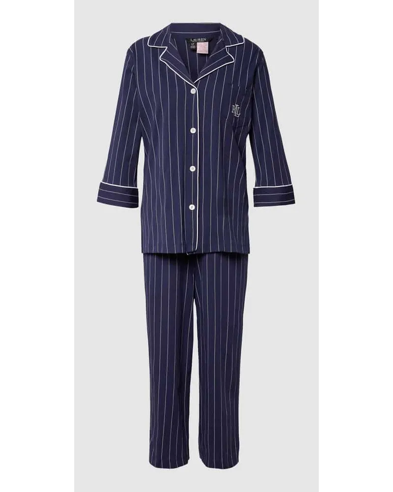 Ralph Lauren Pyjama mit Streifenmuster Marine