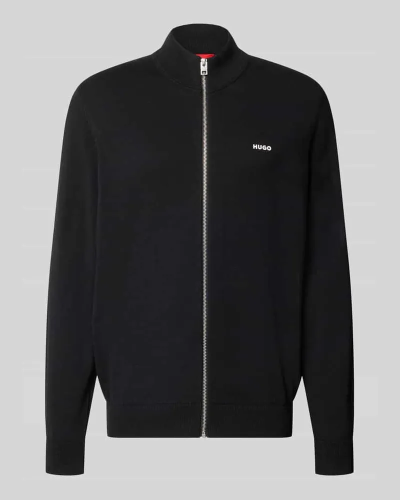 HUGO BOSS Regular Fit Strickjacke aus reiner Baumwolle Modell 'San Jacomo-C Marine