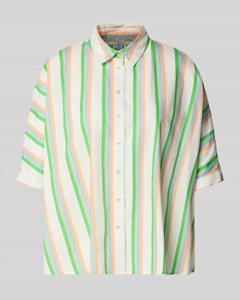 Emily van den Bergh Relaxed Fit Bluse im Allover-Look Offwhite