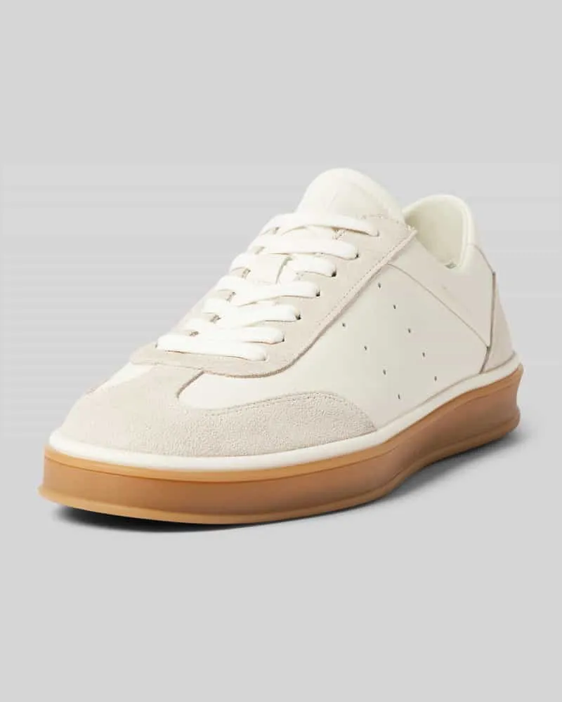 Marc O'Polo Low Top Sneaker aus Rindveloursleder Weiss