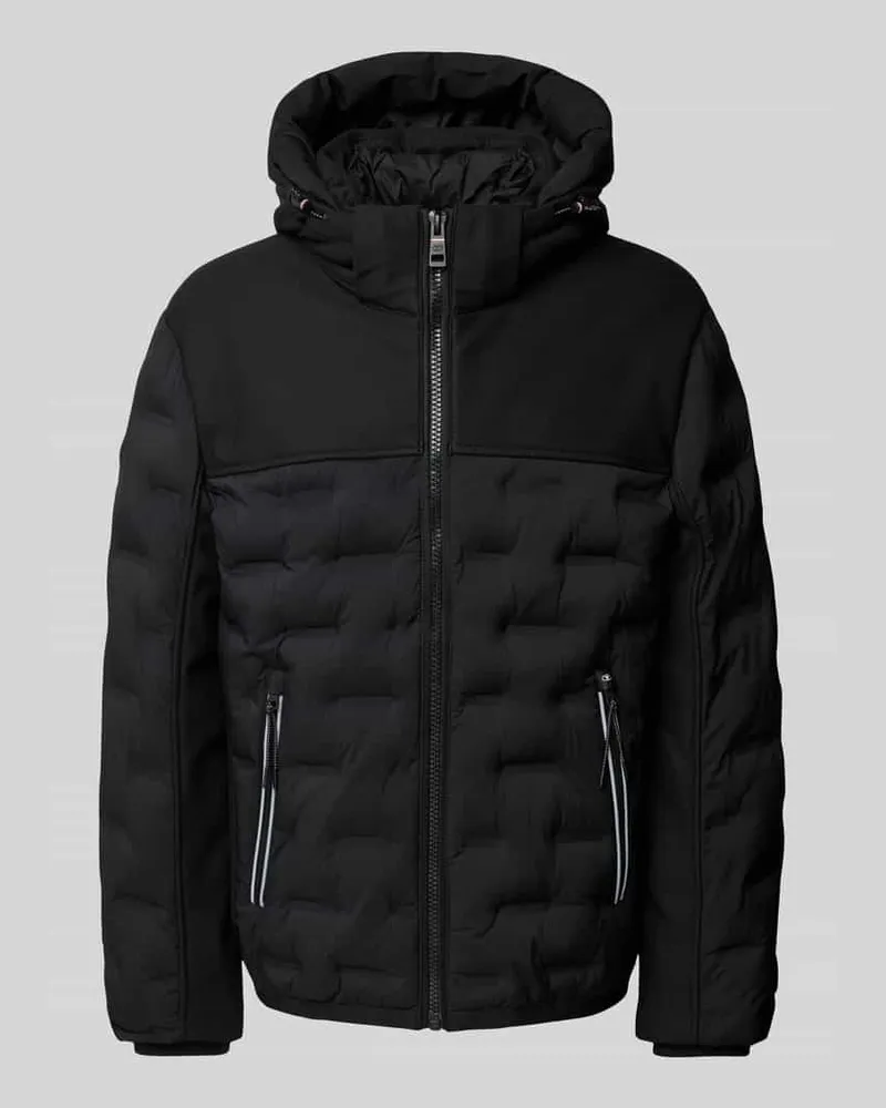 Tom Tailor Hybrid Jacke mit abnehmbarer Kapuze Black