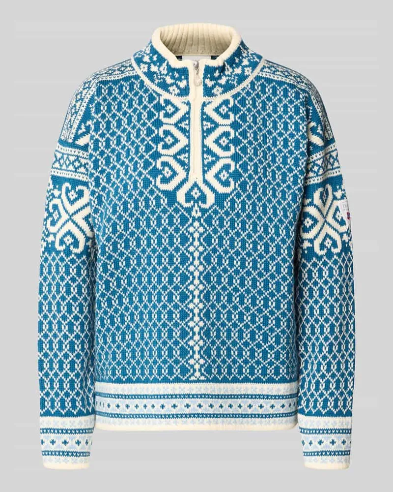 Dale of Norway Strickpullover aus Wolle im Allover-Look Modell 'LEKNES Ocean