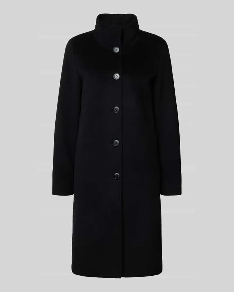 Fuchs Schmitt Wollmantel mit Stehkragen Black