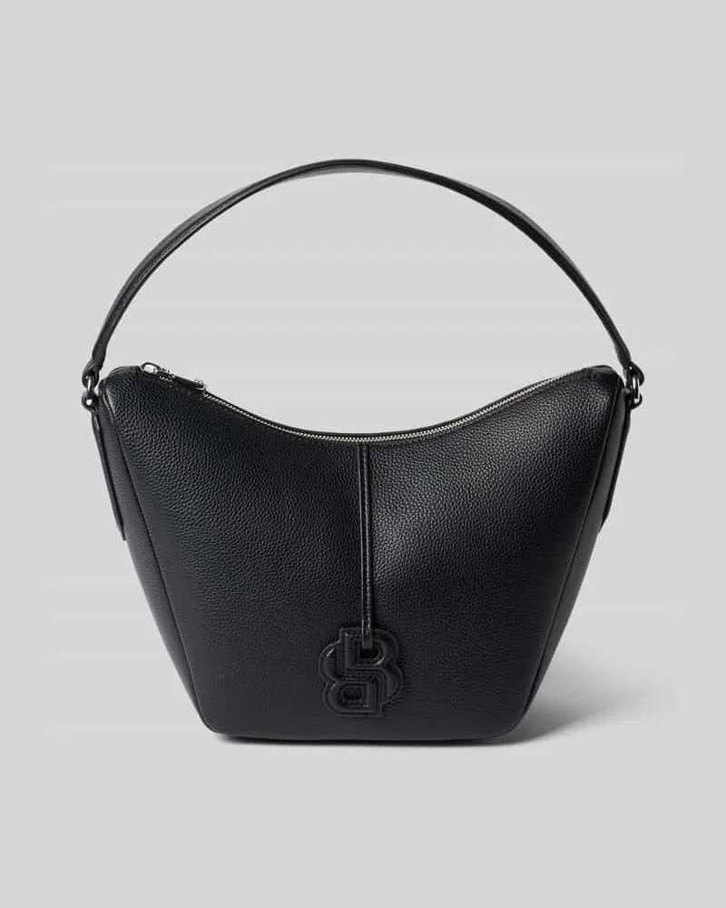 HUGO BOSS Henkeltasche in Lederoptik Modell 'ANETT SM HOBO Black
