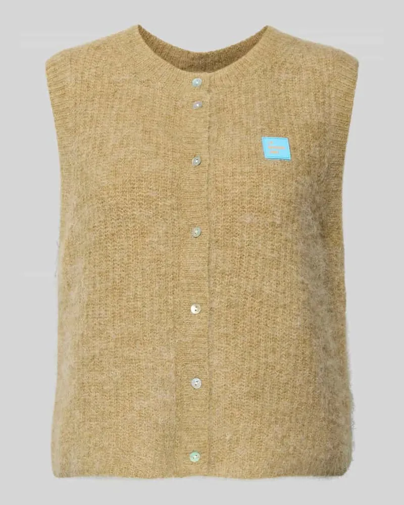 American Vintage Weste in Strick-Optik Sand
