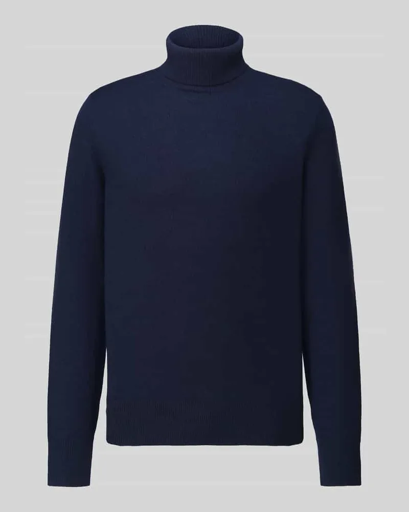 Selected Pullover mit Rollkragen Dunkelblau