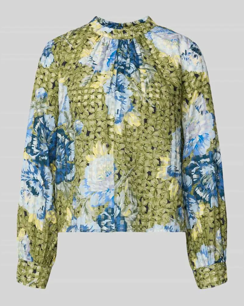 Rich&Royal Regular Fit Bluse mit Seiden-Anteil Hellgruen