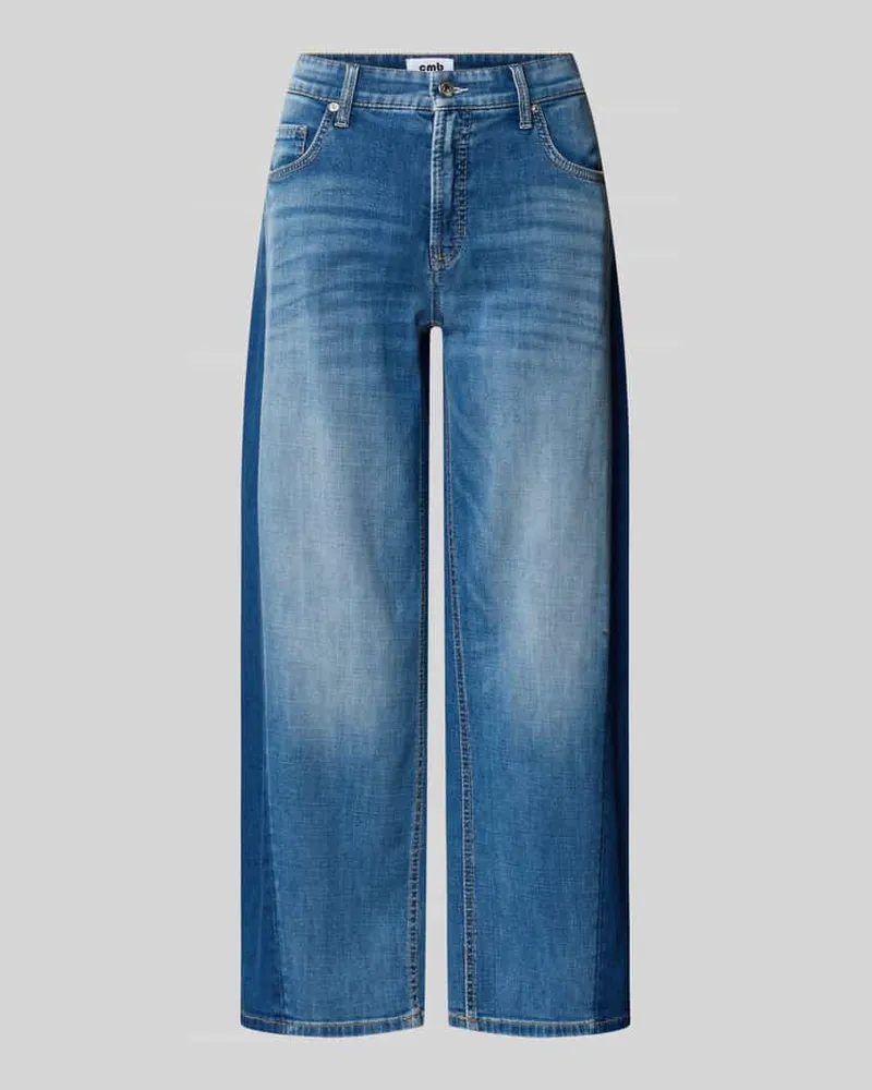 Cambio Wide Fit Jeans in verkürzter Passform Modell 'Oria Jeansblau