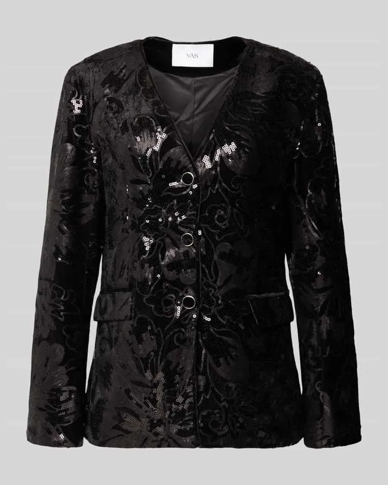 Y.A.S Slim Fit Blazer mit Pailletten Modell 'EBBI Black