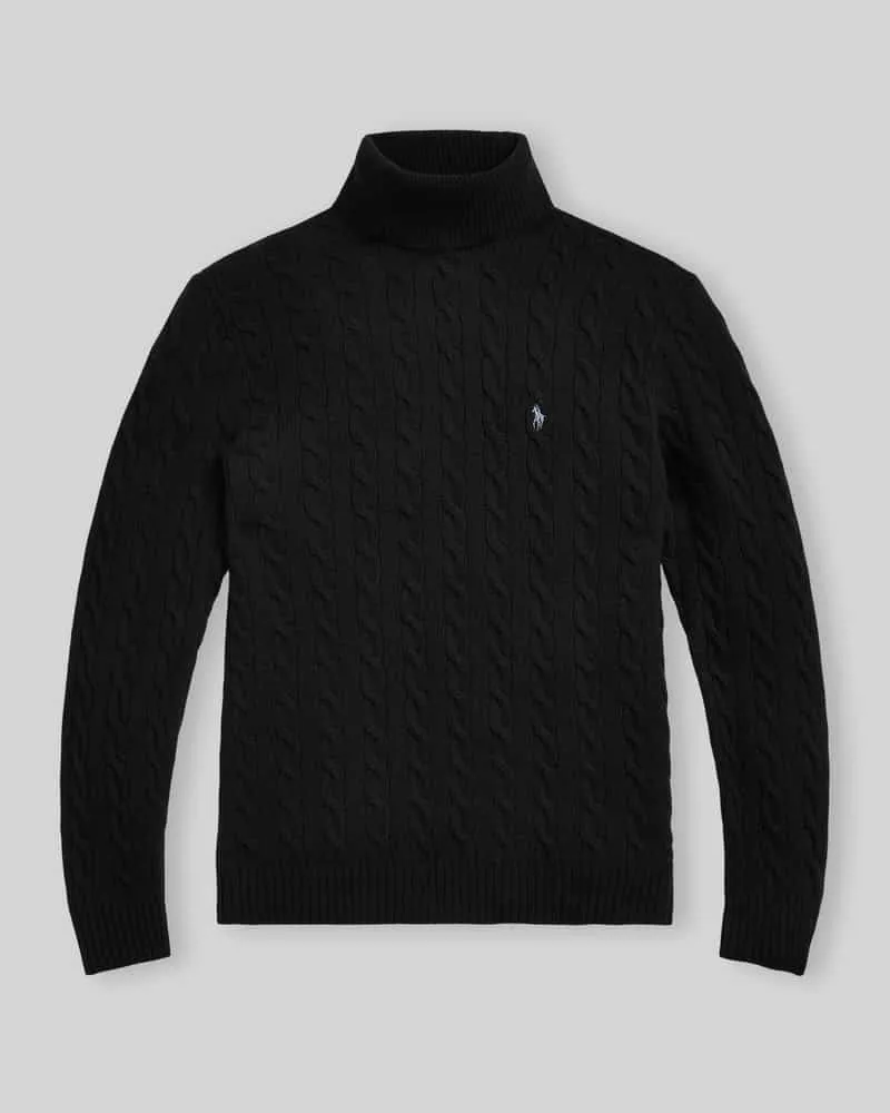 Ralph Lauren Slim Fit Pullover aus Woll-Kaschmir-Mix Black