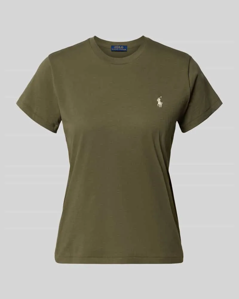Ralph Lauren Regular Fit T-Shirt aus reiner Baumwolle Oliv