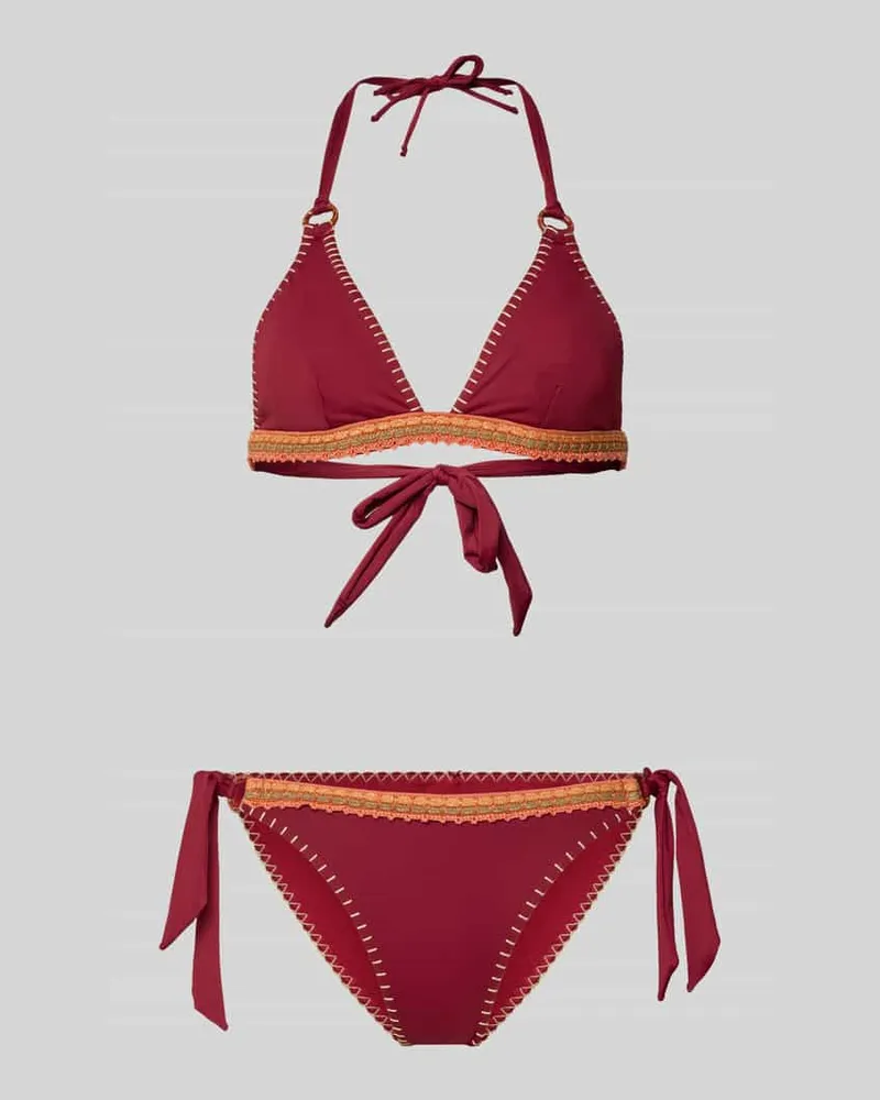 Banana Moon Bikini mit Häkelspitze Bordeaux