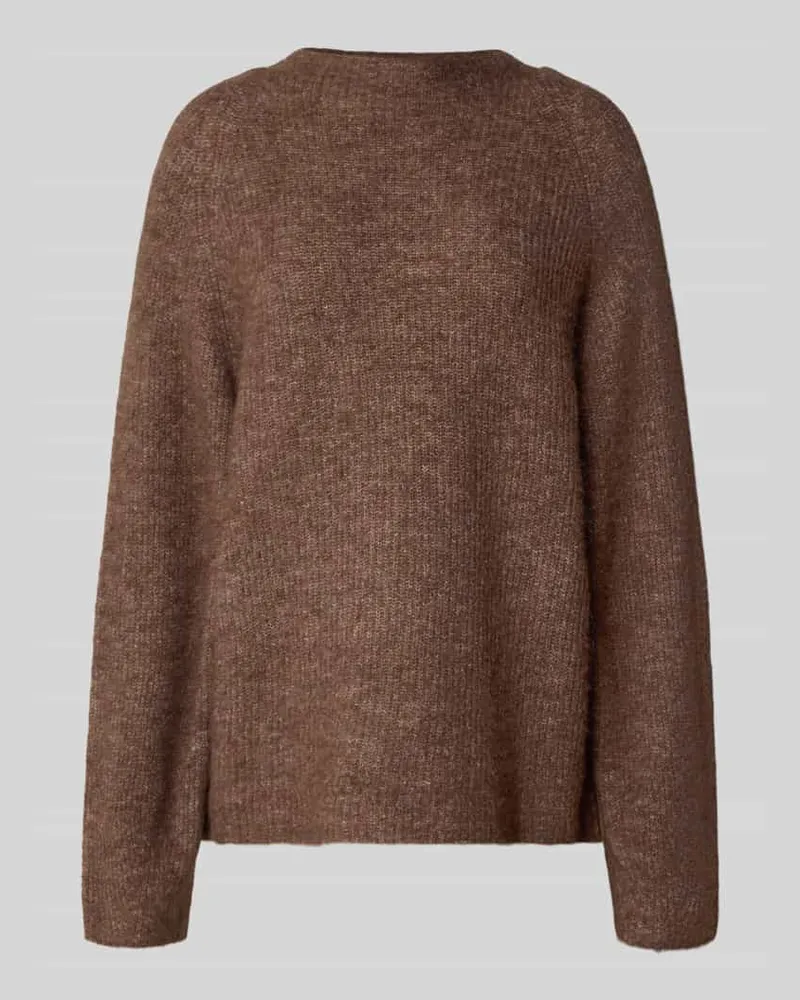Selected Relaxed Fit Strickpullover aus Woll-Mix Modell 'SIA Taupe