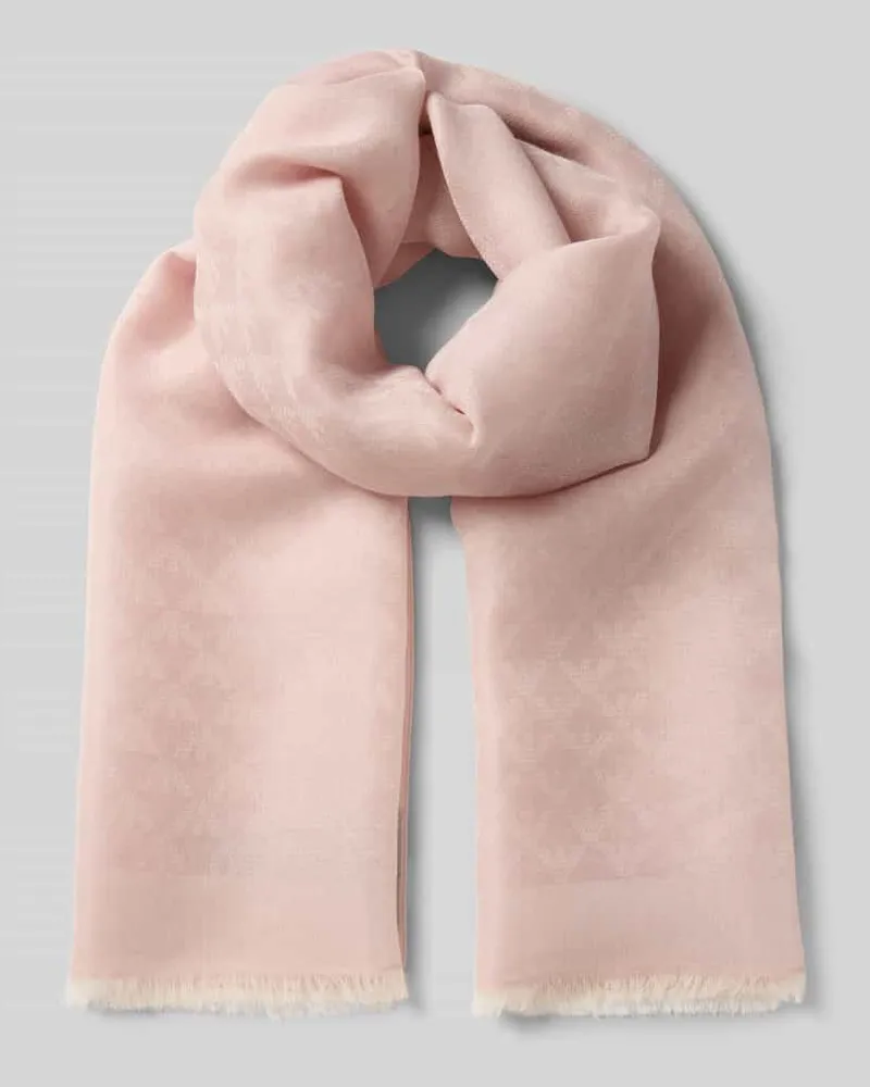 Emporio Armani Schal mit Fransen Hellrosa