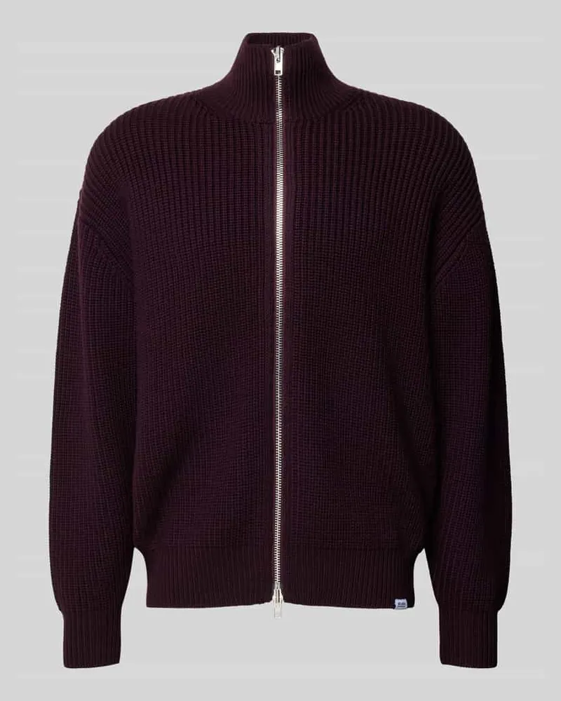 Seidensticker Relaxed Fit Strickjacke aus reiner Wolle Bordeaux