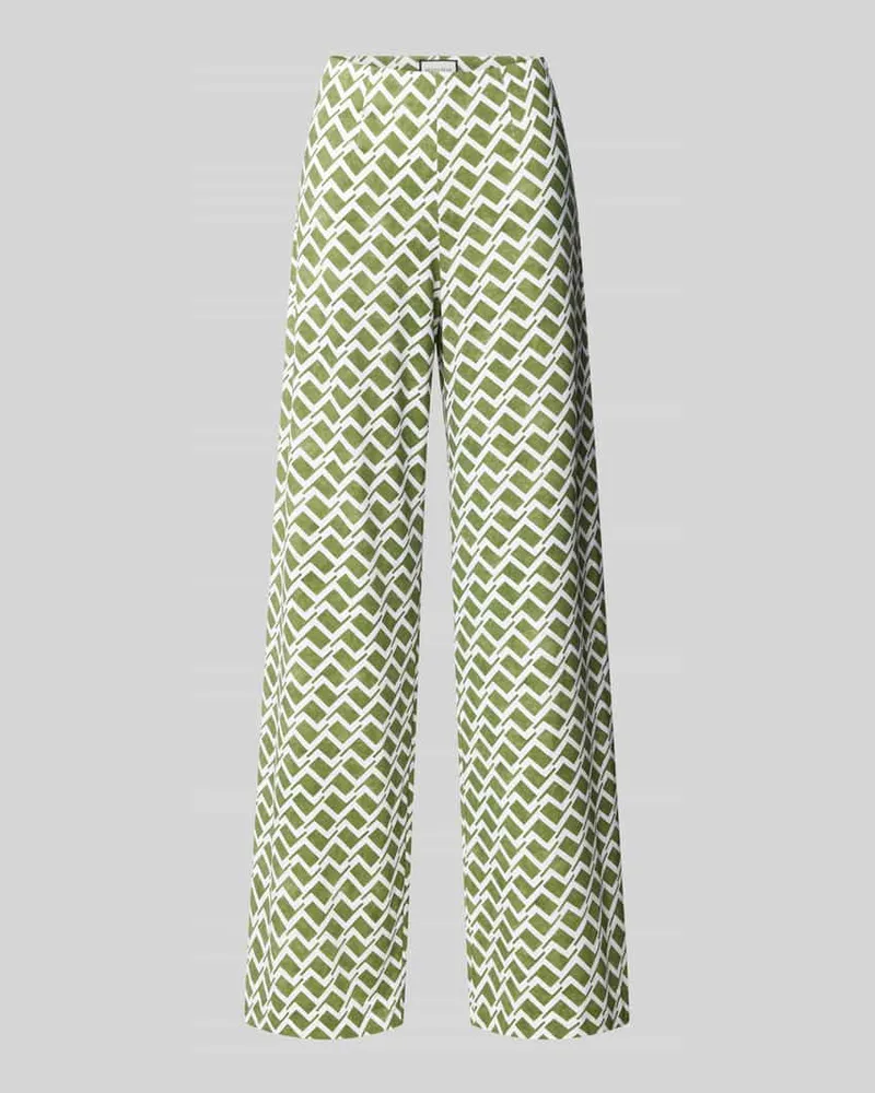 SEDUCTIVE  Wide Leg Stoffhose mit elastischem Bund Modell 'KIMBERLEY Gruen