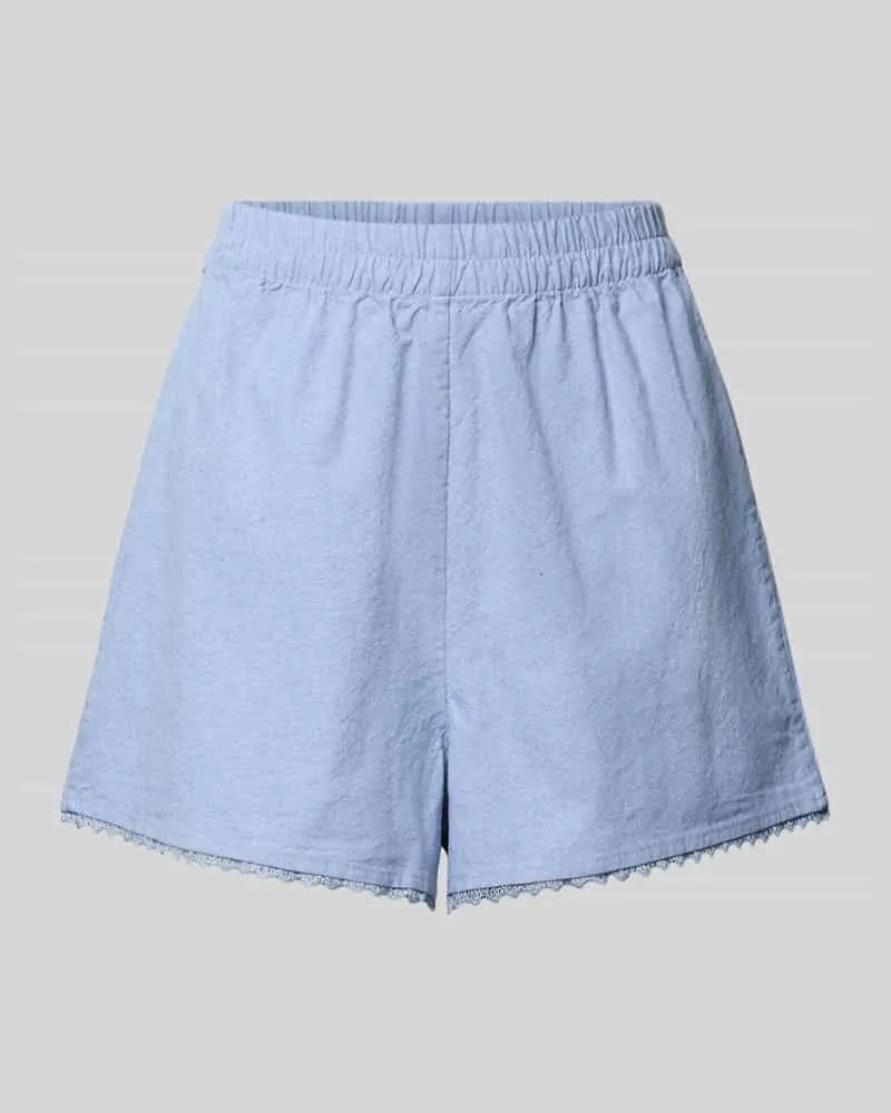 American Vintage Regular Fit Shorts mit Spitzenbesatz Modell 'Feoly Hellblau