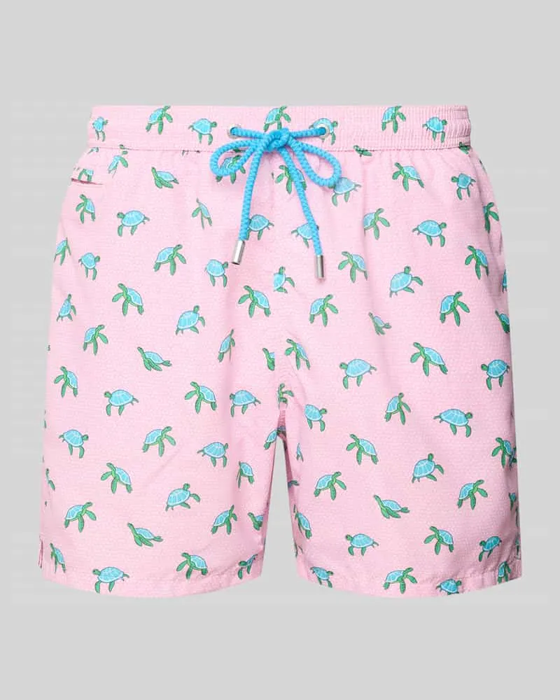 MC2 Saint Barth Relaxed Fit Badeshorts mit Tunnelzug Rosa
