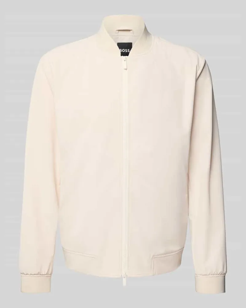 HUGO BOSS Regular Fit Blouson mit feiner Struktur Modell 'HANRY Offwhite