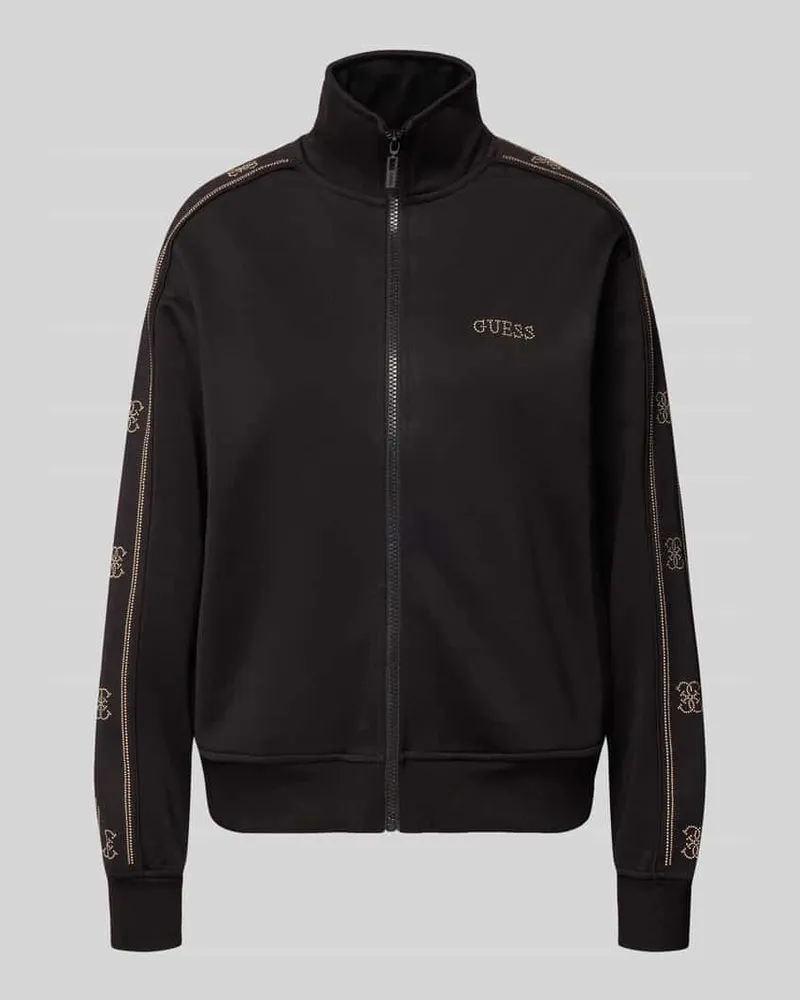 Guess Sweatjacke mit Stehkragen Modell 'OCTAVIA Black